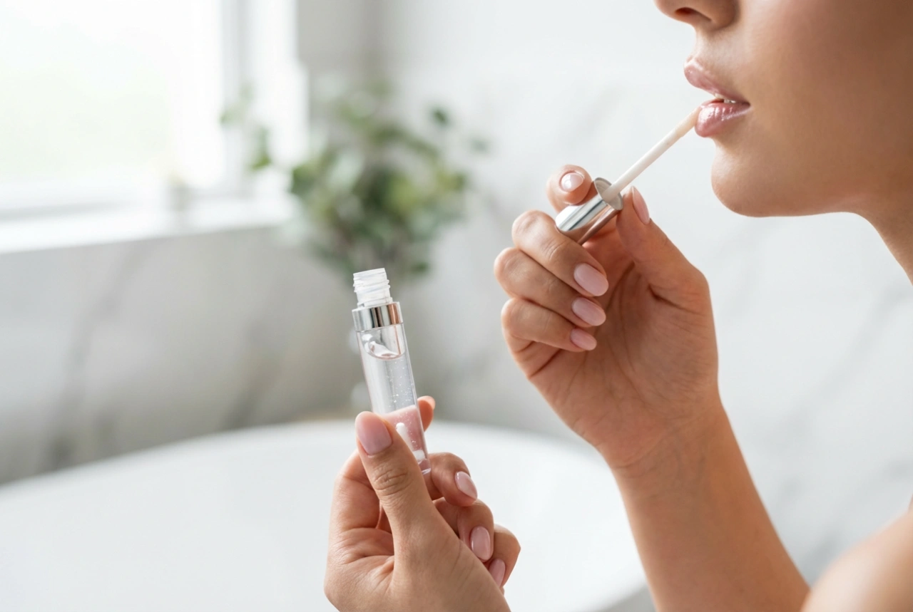 Gloss à lèvres non collant : application, superposition et fixation