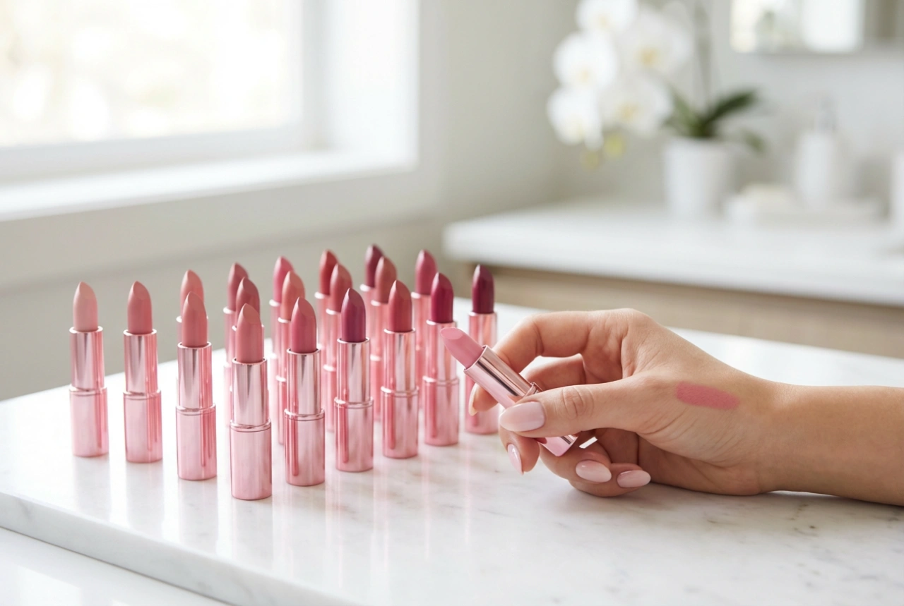 Rouge à lèvres rose au quotidien et en soirée : choix de la nuance et application