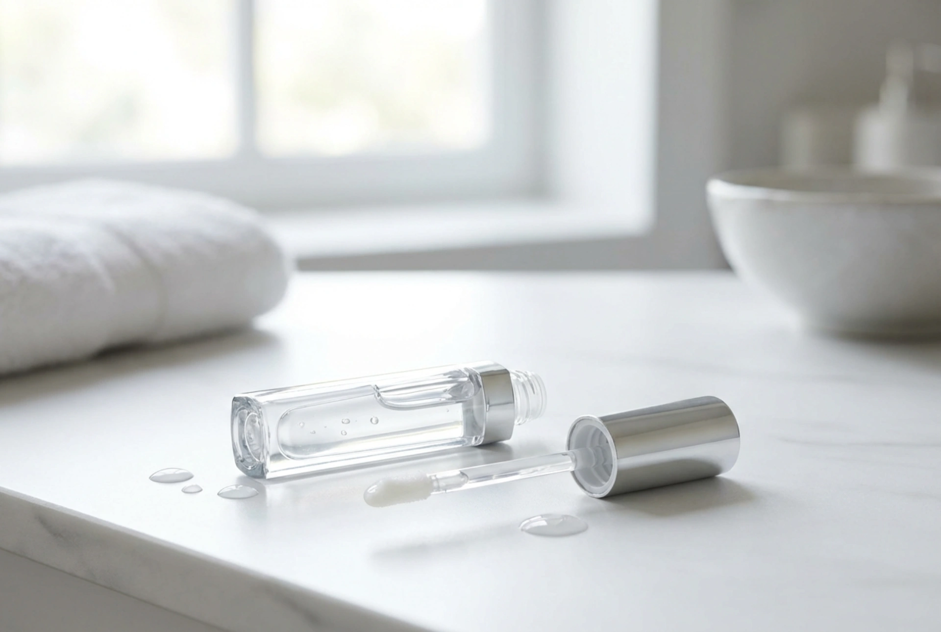 Gloss à lèvres transparent : hydratation, brillance et application hygiénique